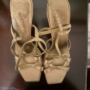 Nine West Beige Strappy Sandals